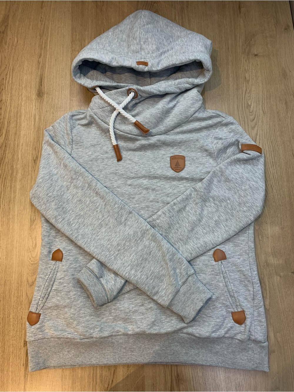 Wanakome Canada Gray Selene Cowl Neck Hoodie Sz M